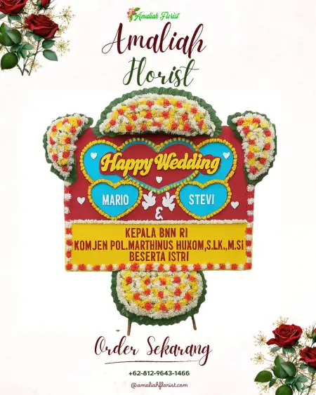 Papan Bunga Pernikahan Kurung